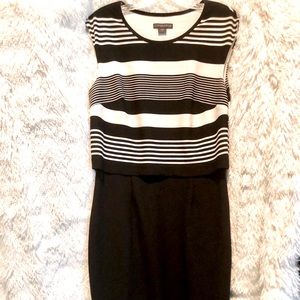 COVINGTON Black and White Dress